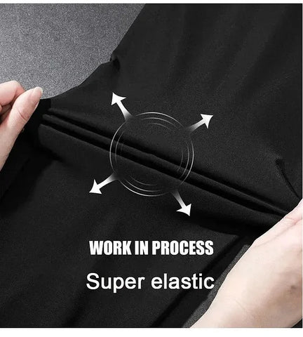 Lycra Men's Track Pants (Black & Grey, S) (Pack of 2)