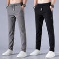 Lycra Men's Track Pants (Black & Grey, S) (Pack of 2)